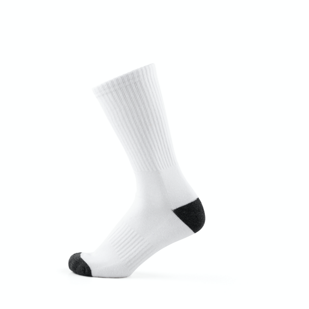 pure cotton sport white black socks