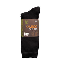 Load image into Gallery viewer, Bamboo School Socks - Black (3 Pack)
